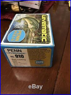 PENN LEVELMATIC 910 BAIT CASTING REEL with BOX MANUAL WRENCH VINTAGE BRAND NEW