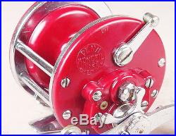 Penn Monofil Model 27 Saltwater Reel With Box/rare Strawberry Color Model/look