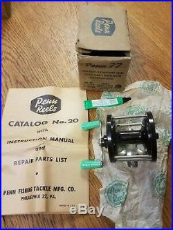 PENN No. 77 Reel with early box and catolog