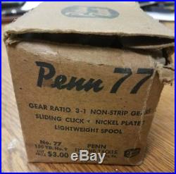 PENN No. 77 Reel with early box and catolog