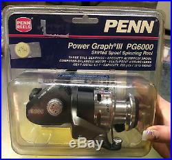 PENN Power Graph III PG6000 VINTAGE Skirted Spinning Fishing Reel RARE & NEW
