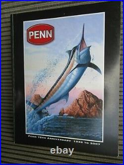 PENN REEL 75th Anniversary Edition 50VSW Reel in Wooden Presentation Box withPrint