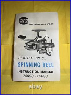 PENN SPINFISHER 650SS The Reels of Champions Original 1978 First Run Very Rare