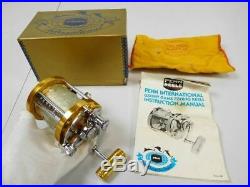 PENN Vintage Fishing Reel International 12W Gold with Instruction Manual