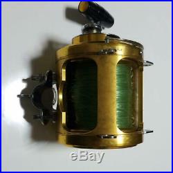PENN Vintage Fishing Reel International II 80TW Single speed Gold made in USA