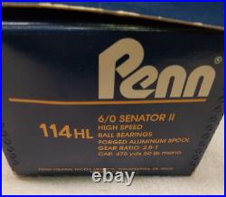 Penn 114HL 6/0 Senator II, Vintage, New in Box, From Philadelphia, PA USA