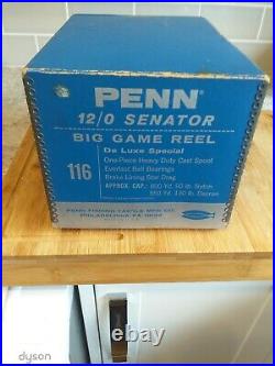 Penn 12/0 (116) Senator Big Game Reel Very Rare New In Box. Old Stock USA Made