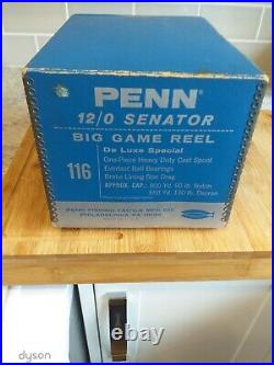 Penn 12/0 (116) Senator Big Game Reel Very Rare New In Box. Old Stock USA Made