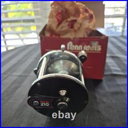 Penn 210MS Level Wind High Speed Reel, Vintage, New in Box, Made in USA, Spool