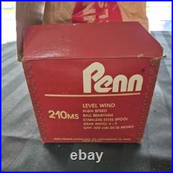 Penn 210MS Level Wind High Speed Reel, Vintage, New in Box, Made in USA, Spool