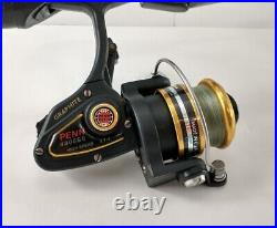 Penn 4300 SS High-Speed 3 Ball Bearings Graphite Spinning Reel With Rod CLEAN