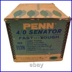Penn 4/0 Senator 113 H Vtg Saltwater Fishing Reel With Original Box Manual