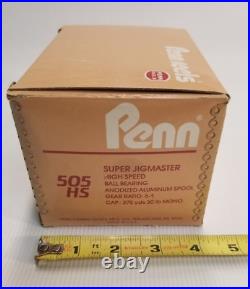 Penn 505HS Jigmaster High Speed Fishing Reel, Vintage, With Box, Made in USA