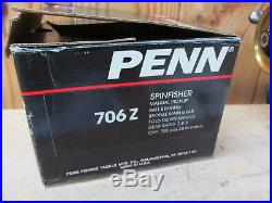 Penn 706Z Spin Fisher Fishing Reel NOS Spinfisher in box