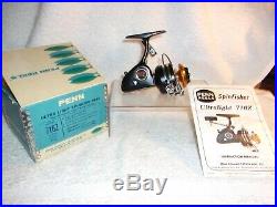 Penn 716 Z Ultra Light Spinning Fishing Reel Orig Box & Manual New Never Fished