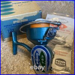 Penn 722 Vintage Spinning Reel Green Used with Box Functional
