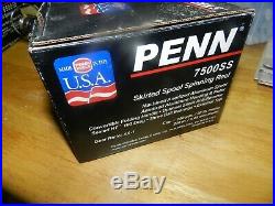 Penn 7500SS spinning reel papers +box nice