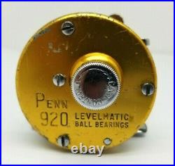 Penn 920 Levelmatic Bait Casting Reel Excellent Working Condition