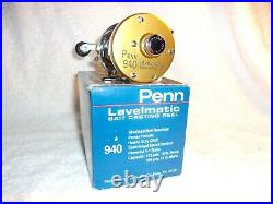 Penn 940 Levelmatic Bait Casting Reel 1990's New In Box