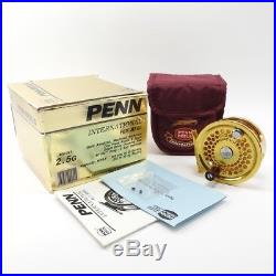 Penn International 2.5G Fly Fishing Reel. Made in USA. With Box, Case, and Papers