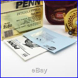 Penn International 2.5G Fly Fishing Reel. Made in USA. With Box, Case, and Papers
