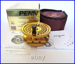 Penn International 4G Gold Fly Reel with Case in Box with Papers Ex. Cond