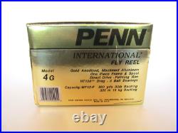 Penn International 4G Gold Fly Reel with Case in Box with Papers Ex. Cond