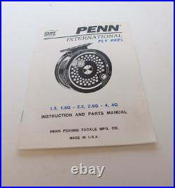Penn International 4G Gold Fly Reel with Case in Box with Papers Ex. Cond
