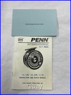 Penn International 4g Fly Fishing Reel Vintage Gold Rare With Case