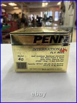 Penn International 4g Fly Fishing Reel Vintage Gold Rare With Case
