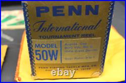 Penn International 50W Vintage Early 80s Big Game Trolling Reel Complete in Box