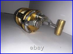 Penn International 6 Fishing Reel Gold Heavy Rare Find Vintage Trolling Reel