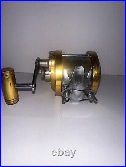 Penn International 6 Fishing Reel Gold Heavy Rare Find Vintage Trolling Reel