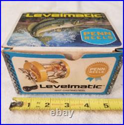 Penn Levelmatic No. 920 Gold Bait Casting Reel, Vintage, New in Box, Made in USA