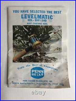 Penn Levelmatic No. 920 in Original Box & Manual Excellent Working Condition
