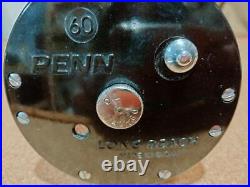 Penn Long Beach 60 Fishing Reel Vintage Smooth Operation Clean Condition