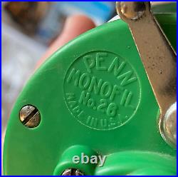 Penn Monofil No 26 Reel Rare Green Side Plates COLLECTORS CHOICE REEL Used