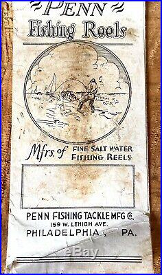 Penn No. 3 Fishing Reels Pamphlet Rare Original HTF USA Paper Catalog Penn