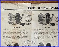 Penn No. 3 Fishing Reels Pamphlet Rare Original HTF USA Paper Catalog Penn