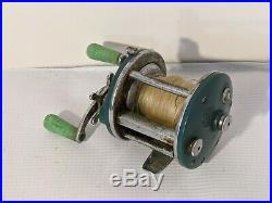 Penn-Peer 109 Level Wind Casting Reel Green Sideplates 1955-56 30-109