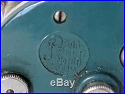 Penn-Peer 109 Level Wind Casting Reel Green Sideplates 1955-56 30-109