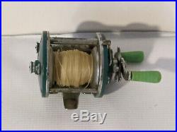 Penn-Peer 109 Level Wind Casting Reel Green Sideplates 1955-56 30-109