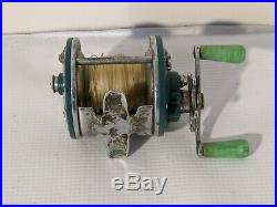 Penn-Peer 109 Level Wind Casting Reel Green Sideplates 1955-56 30-109