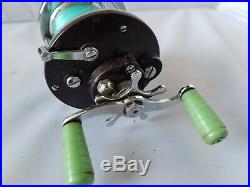 Penn Peer No 109 Vintage Fishing Reel Green Rare Excellent Condition