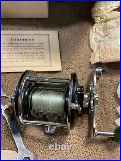 Penn Peerless No. 9 Black Fishing Reel withBox manual wrench Bait Caster Fish