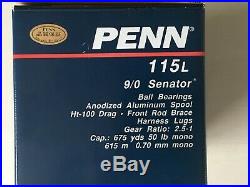 Penn ReeL 115 L SENATOR 9/0 Big Game TROLLING SALTWATER FANTASTIC NEW 01