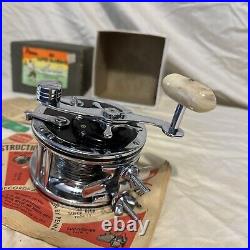 Penn Reels 49 Super Mariner Wire Line Trolling Fishing Reel Box & Manual VGC