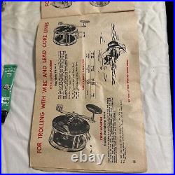 Penn Reels 49 Super Mariner Wire Line Trolling Fishing Reel Box & Manual VGC