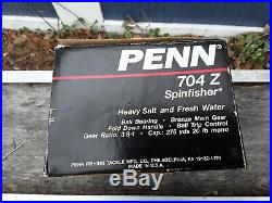 Penn Reels, Vintage Penn 704Z Surf Reel, Spinning Reels, Vintage Penn Reels, 704Z