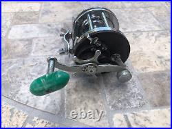 Penn SQUIDDER 146 Conventional REEL Made In USA with GREEN HANDLE GOOD SHAPE